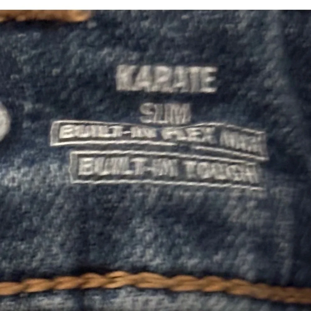 Old Navy Boys Karate Slim Jeans Blue Distressed Built-In Flex Max Size 8